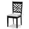 Baxton Studio Caron Grey Upholstered Espresso Wood 2-Piece Dining Chair Set 162-10526 - alternate 2